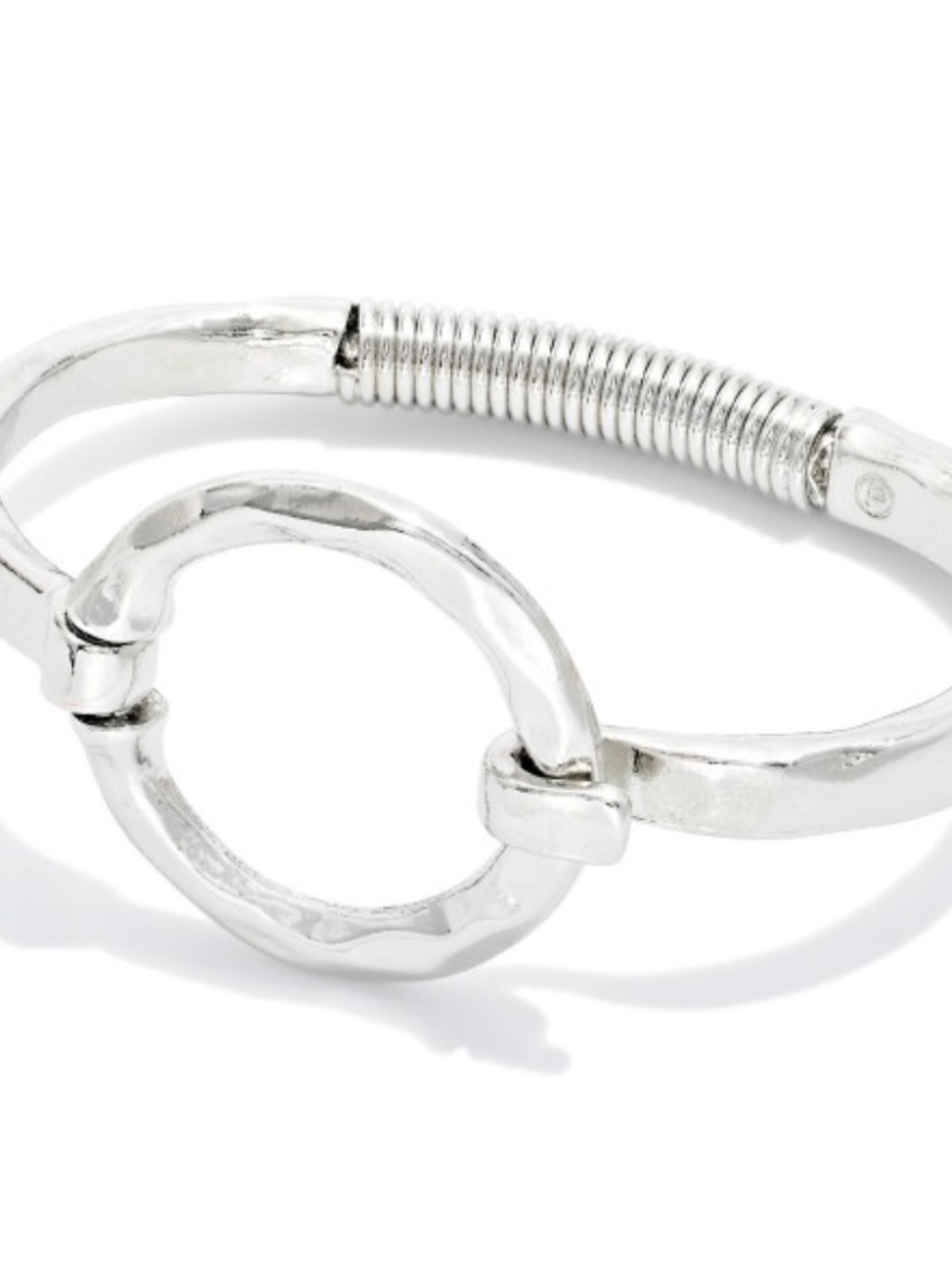 Sterling Silver Open Circle Hinged Bracelet